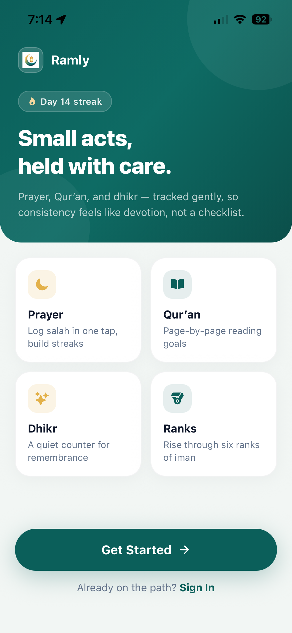 Ramly app onboarding